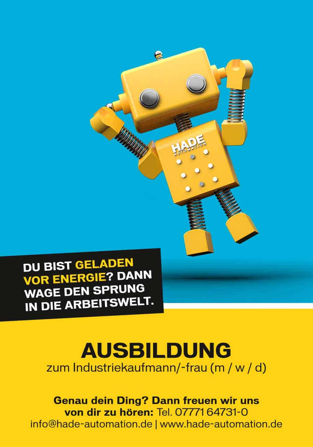 HADE Automation Job Ausbildung Industriekfr